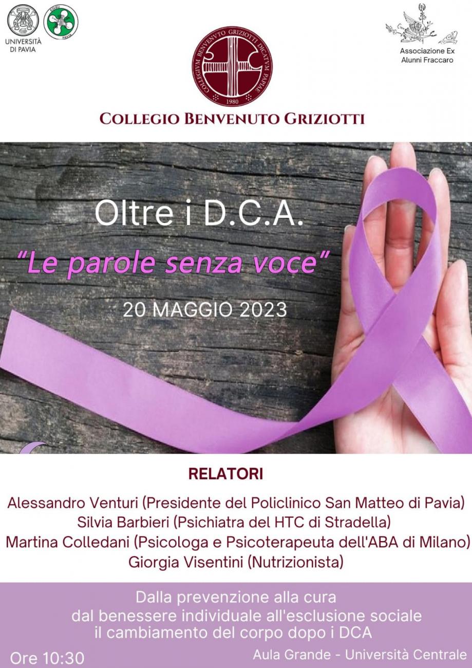 Oltre i D.C.A. "Le parole senza voce" locandina